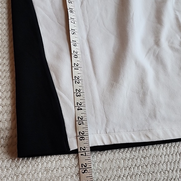 Express Black & White Pancil Cotton Skirt - Picture 4 of 6